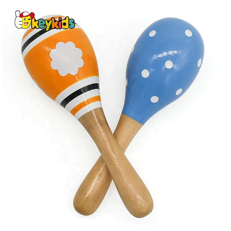 OEM/ODM educational wooden egg maracas shaker for babies W07I150