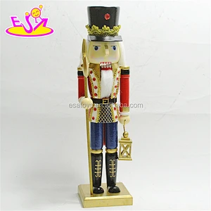 Christmas decoration wooden nutcracker music box for sale W02A214