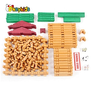 wholesale educational wooden build house toy for kids W14G051