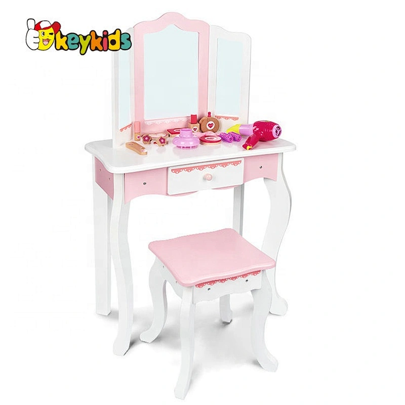 New released pretend play wooden toy makeup set for girls W08H135