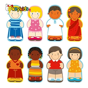 2020 Customize preschool wooden human shape puzzle for toddlers W14D116