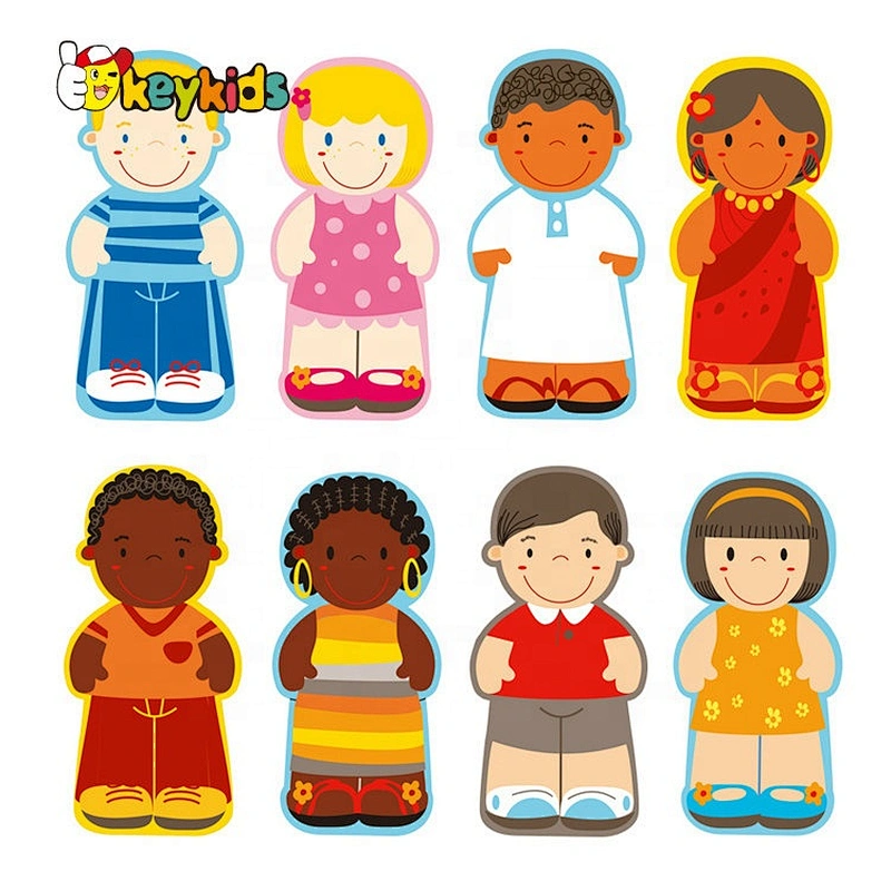 2020 Customize preschool wooden human shape puzzle for toddlers W14D116