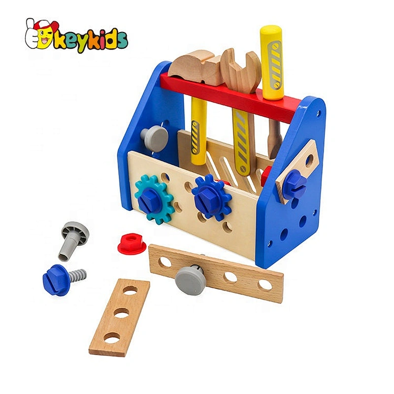 Customize educational wooden drill & learn toolbox for kids W03D136