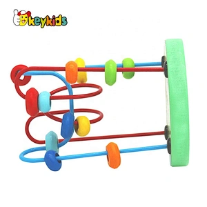 Best intelligent educational wood baby bead maze toy for wholesale W11B276