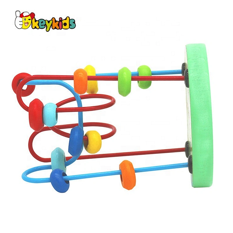 Best intelligent educational wood baby bead maze toy for wholesale W11B276
