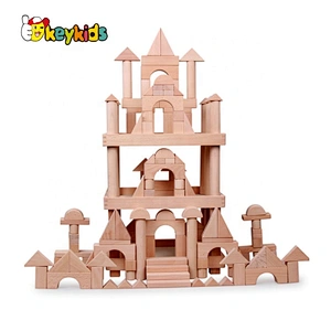2020 New arrival 180PCS preschool kids wooden building blocks for kids W13A207