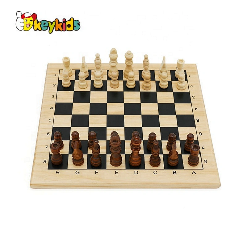 New design children educational wooden international chess W11A053