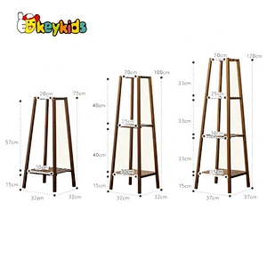 New arrival 2 layers brown wooden plant stand indoor for wholesale W08H113
