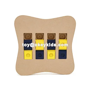 Customize creative wooden dog puzzle toys for interactive W06F138