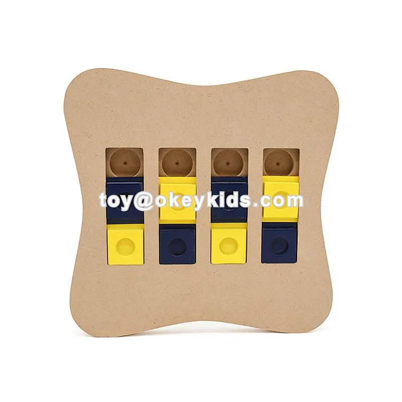 Customize creative wooden dog puzzle toys for interactive W06F138