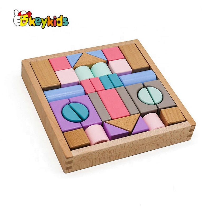 35 Pieces Kids Educational Wooden City Building Blocks For Wholesale W13A173