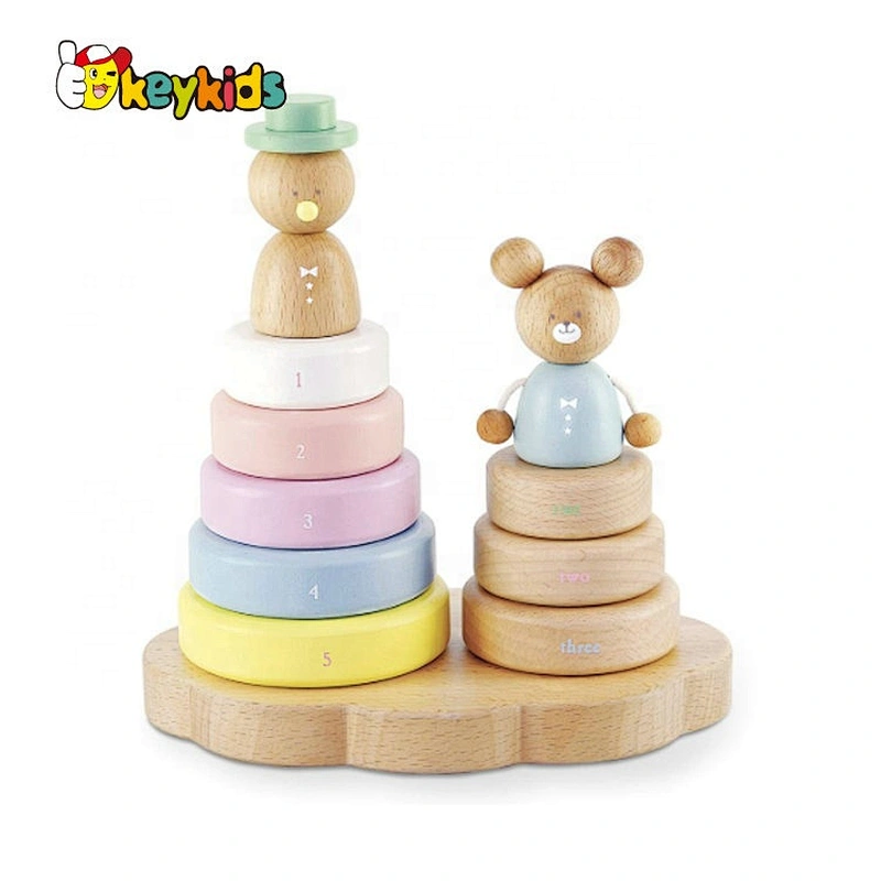 Customizable Educational Natural Wood Stacking Toy For Wholesale W13D263