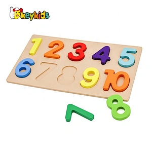 New Colorful Wooden Abc 123 Puzzle For Toddlers W14B117