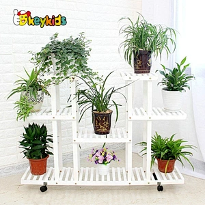 hihg quality 6-Tier wooden plant rack for outdoor W08H112