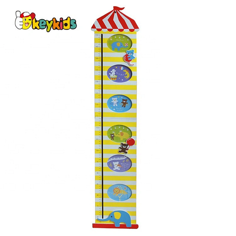 Removable children cartoon wooden height chart with customize W09C008