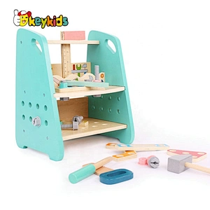 Top sale DIY working wooden kids tool bench for pretend play W03D120