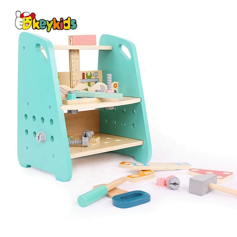 Top sale DIY working wooden kids tool bench for pretend play W03D120