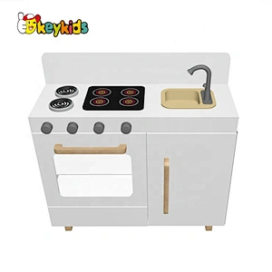New design children wooden interactive pretend play toy cooking set with real water W10C625