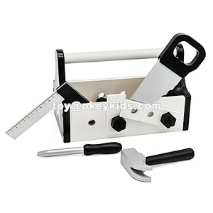 Top sale children educational wooden toy workbench with spanner W03D111