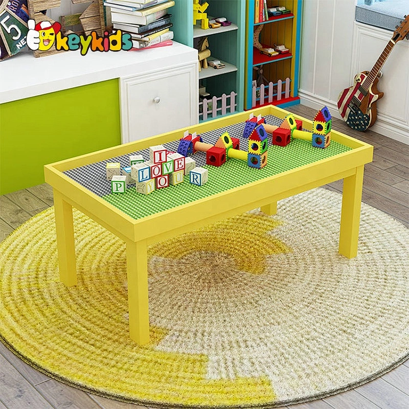 Most popular kindergarten wooden construction block table for children W08G288A
