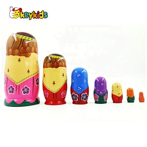 Hand Painted 7 In 1 Halloween Wooden Stacking Dolls For Toddlers W06D143