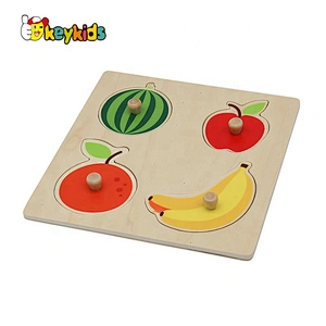 Top fashion educational wood fruit puzzle game for kids W14M157