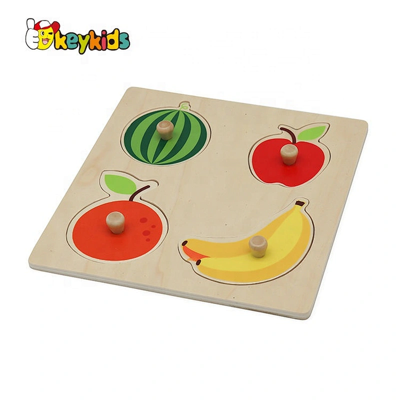 Top fashion educational wood fruit puzzle game for kids W14M157
