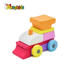 Top sale baby stacking wooden train toy for wholesale W04A392