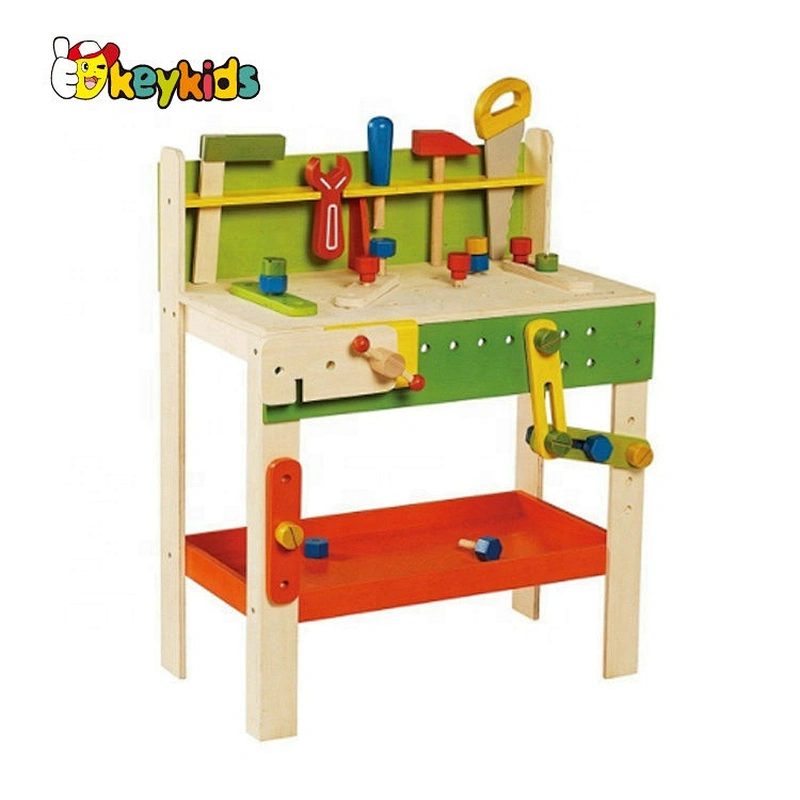 Top sale educational toy tool kit wooden carpenter set toy for kids W03D118