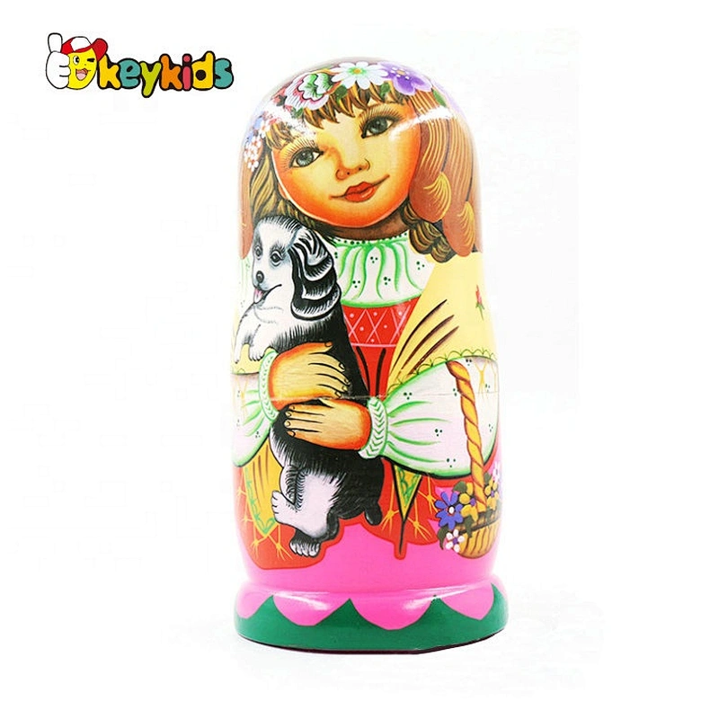 Hand Painted 7 In 1 Halloween Wooden Stacking Dolls For Toddlers W06D143