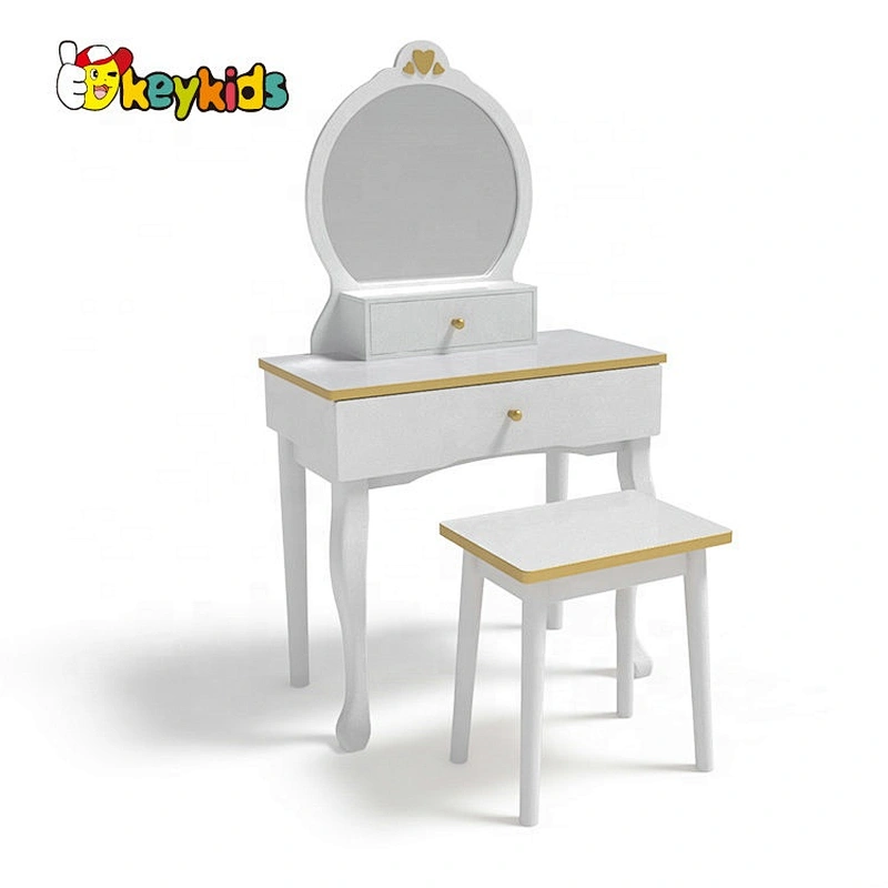 New hottest gold wooden makeup table toy for girls W08H140C