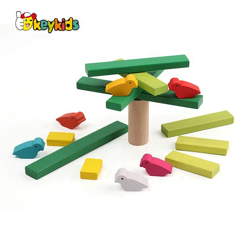 New popular educational blocks wooden balance tree game for kids W13D219