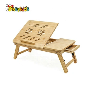 High quality adjustable bed writing bamboo wooden folding computer table W08G306