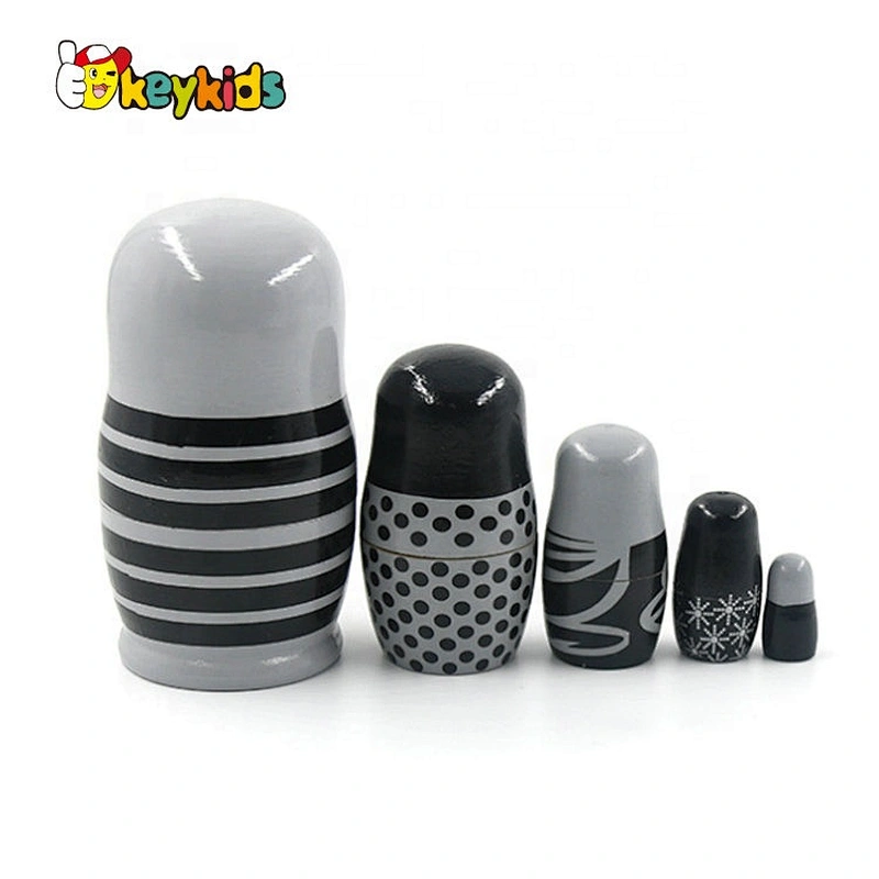 Hand Painted 5 In 1 Set Wooden Children's Nesting Dolls W06D139