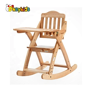 Custom adjustable wooden baby high chair for feeding W08F051