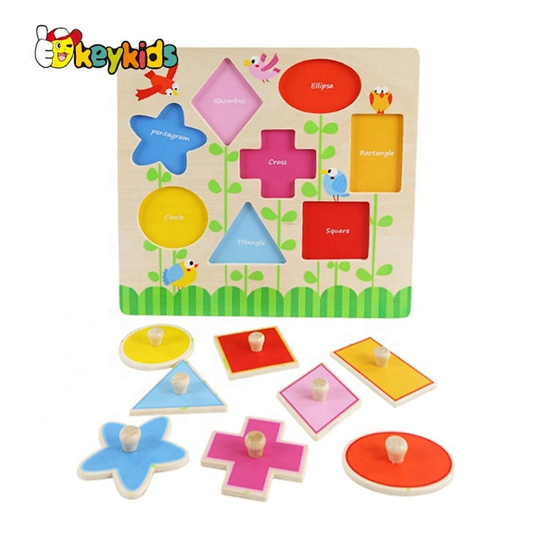Customizable Educational Jigsaw Puzzle Blocks Wooden Toys W14M222