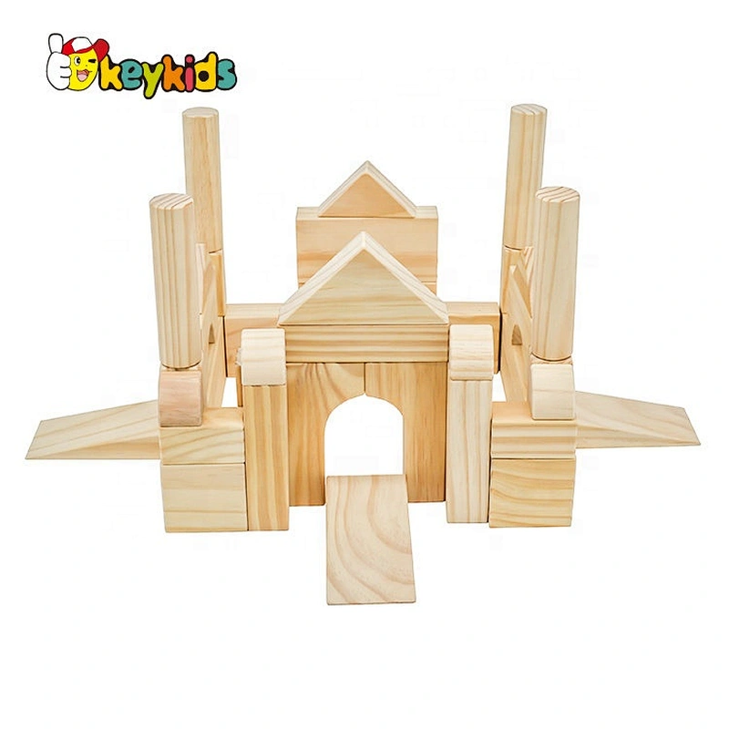 Customize natural color wooden building blocks toy for children W13A222