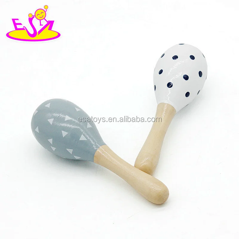 2018 Amazon best sellers maracas wooden instrument shaker for kids W07I133