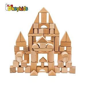 2019 Top sale 75 pieces children educational wooden building blocks for wholesale W13A177