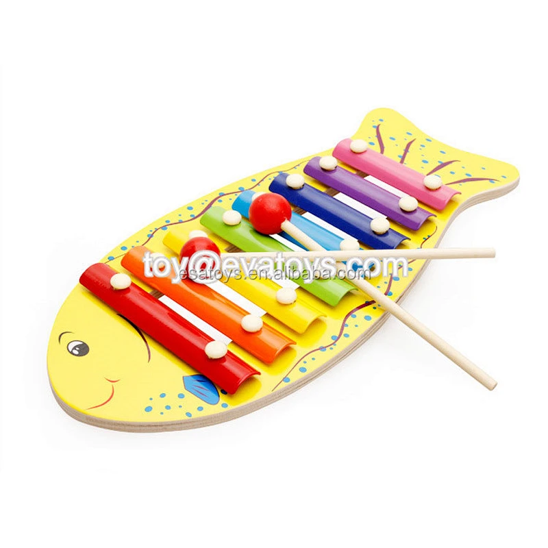 2018 New educational wooden children xylophone with metal keys W07C070