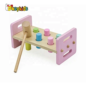 New design preschool wooden hammering pounding toy for children W11G068