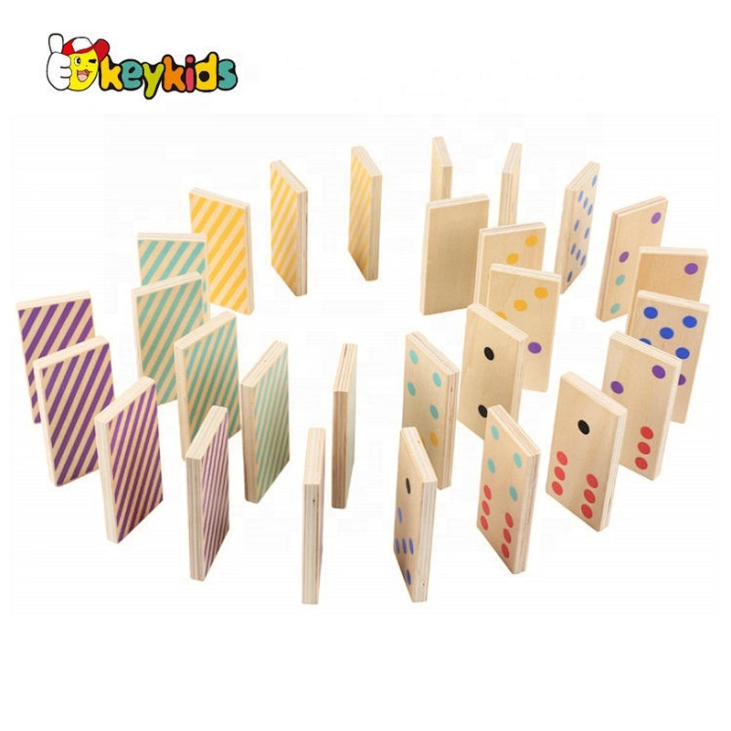 2019 Top sale educational wooden domino set with customize W15A079