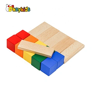2021 Hot Selling Colored Wooden Educational Building Blocks Toys W13A235