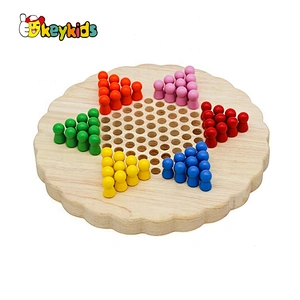 Customize educational wooden checkers chess board for children W11A118