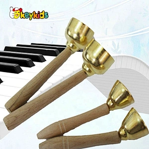 Newest educational wooden Hand the bell music instrument for kids W07I180