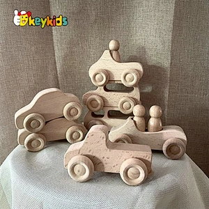 2021 New released colored wooden toy car set for children W04A538