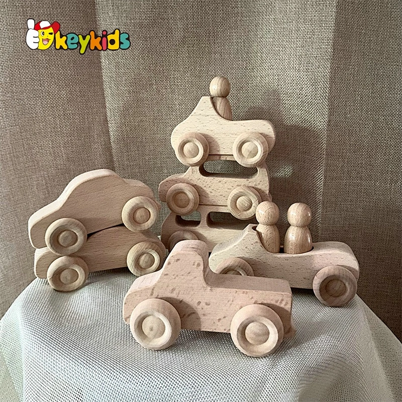 2021 New released colored wooden toy car set for children W04A538