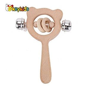 High Quality Customizable Baby Wooden Rattle Toys W08K281