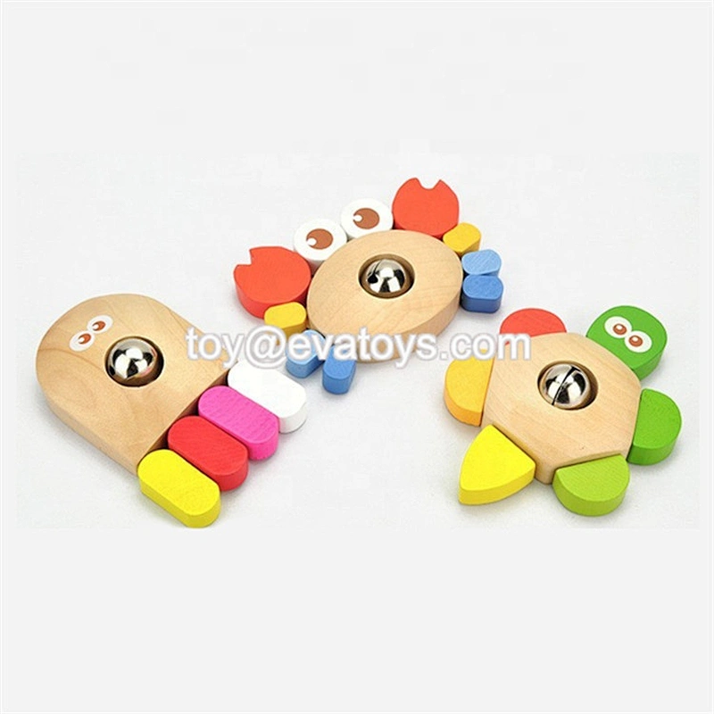 wholesale wrist wooden baby rattle toys for for the infant baby playing W07G008