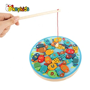 New arrived educational children magnetic wooden fishing toy game for boys girl gifts W01A398